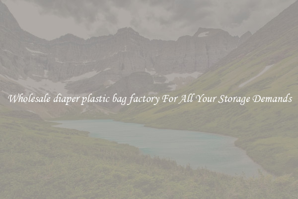 Wholesale diaper plastic bag factory For All Your Storage Demands