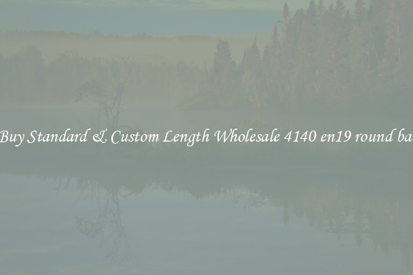 Buy Standard & Custom Length Wholesale 4140 en19 round bar