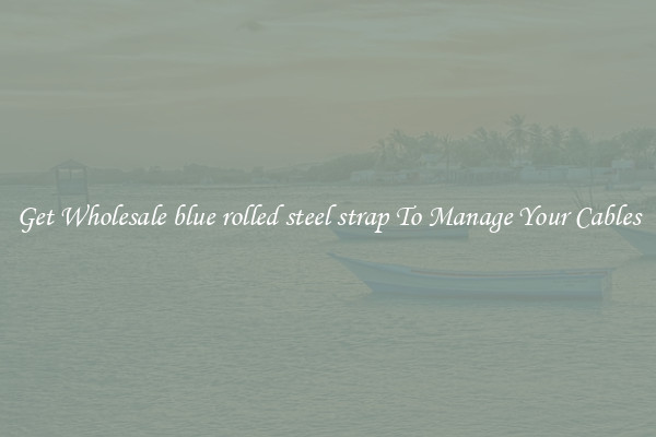 Get Wholesale blue rolled steel strap To Manage Your Cables