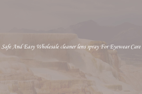 Safe And Easy Wholesale cleaner lens spray For Eyewear Care