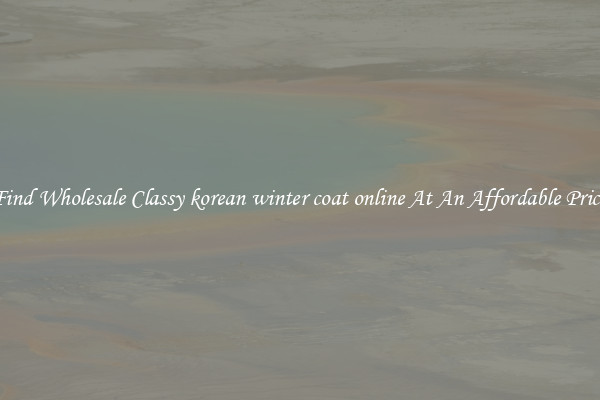 Find Wholesale Classy korean winter coat online At An Affordable Price