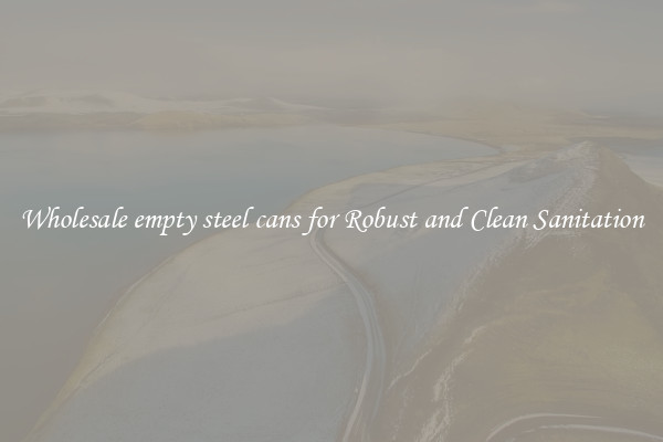 Wholesale empty steel cans for Robust and Clean Sanitation