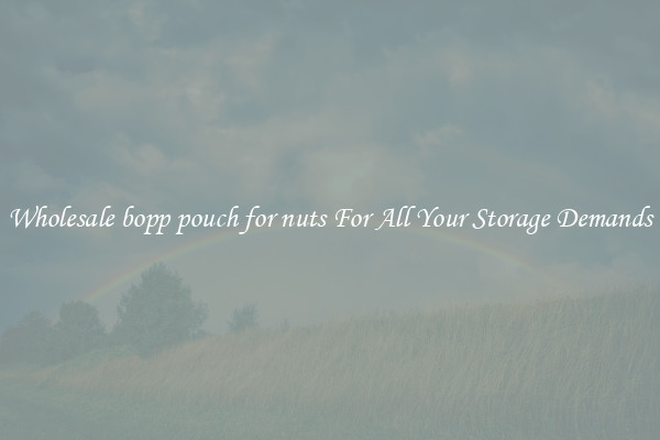 Wholesale bopp pouch for nuts For All Your Storage Demands