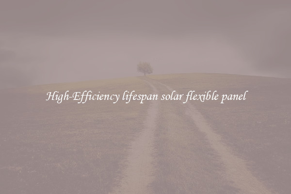 High-Efficiency lifespan solar flexible panel