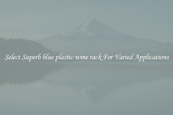 Select Superb blue plastic wine rack For Varied Applications
