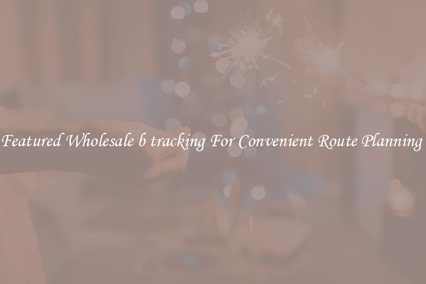 Featured Wholesale b tracking For Convenient Route Planning 