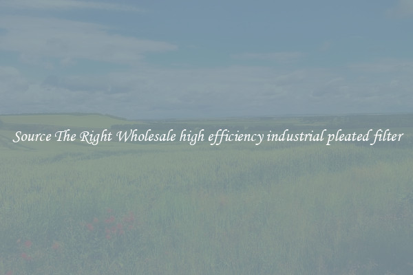 Source The Right Wholesale high efficiency industrial pleated filter
