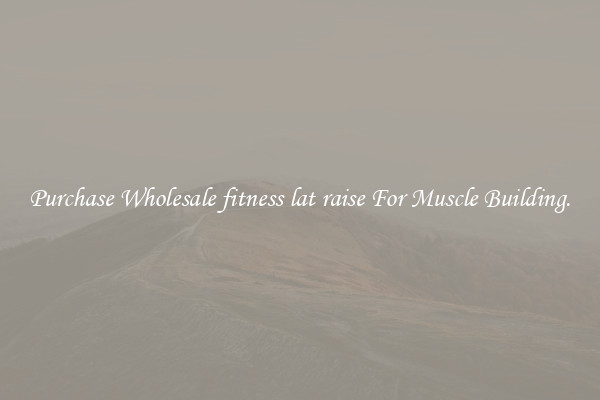 Purchase Wholesale fitness lat raise For Muscle Building.