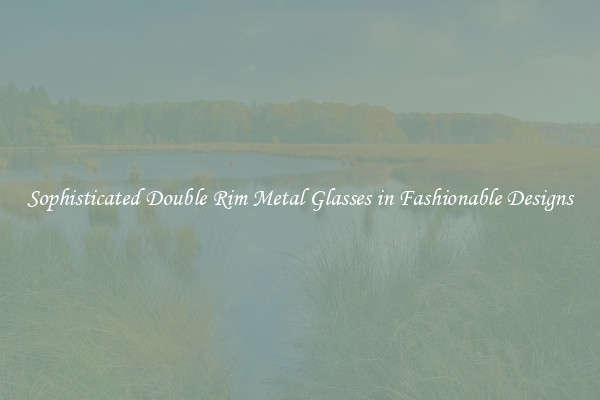 Sophisticated Double Rim Metal Glasses in Fashionable Designs